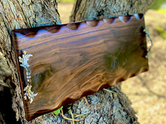 Extra large charcuterie board, cheeseboard, grazing board with Italian hardware/handles