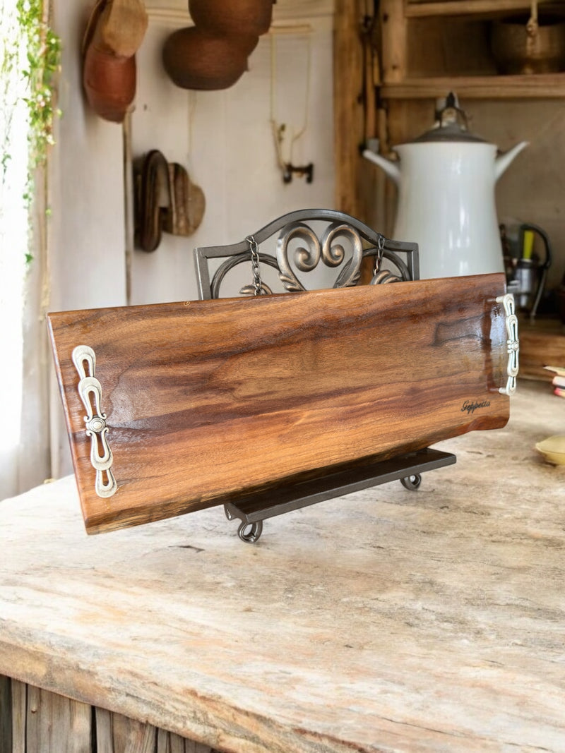 Large Big California Black Walnut Handmade Live Edge Charcuterie Board