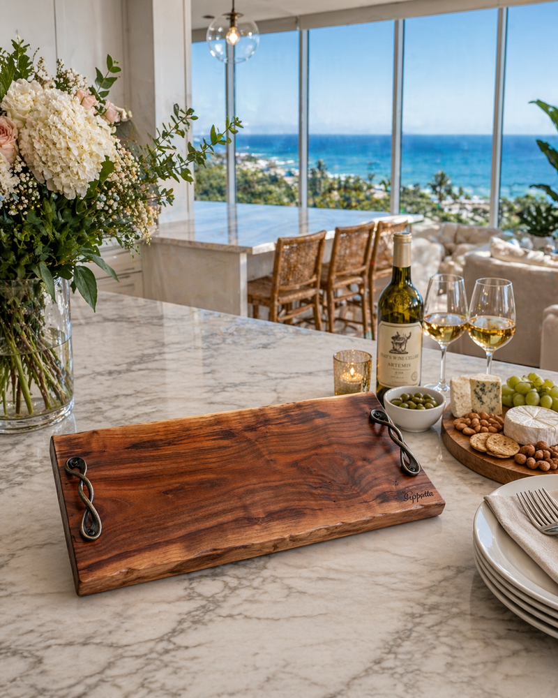 Live Edge Handmade Charcuterie Boards With Italian Handles | GEPPETTA