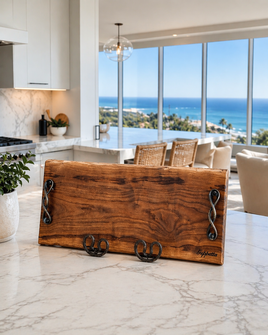 Live Edge Handmade Charcuterie Boards With Italian Handles | GEPPETTA