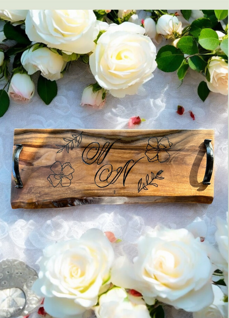 Best wedding gift. Personalization. Charcuterie Serving Board Platter