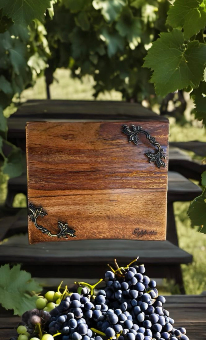 Oak  Wood Cutting Board, Rustic Live Edge Cheese Board,  Charcuterie Board. Custom Wedding Gift, Housewarming Gift. 12”x12”Free Shipping before Christmas
