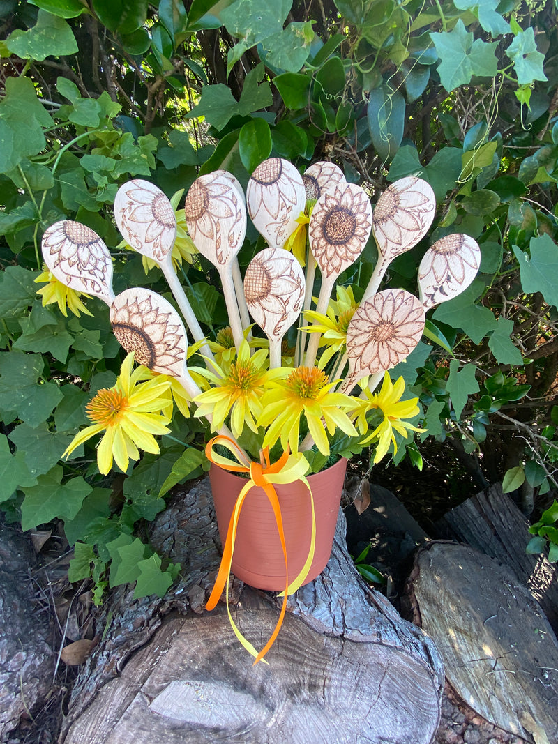 Engraved Wooden Spoons - Bulk Wooden Spoons - Personalized Wooden Spoons - Bulk Party Favors - Bulk Wedding Favors - Sun Spoons