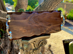 Large Charcuterie Board with Handles. 24” x 9”. Stunning piece with amazing coloring. Great wedding, graduation, retirement, baby shower party!