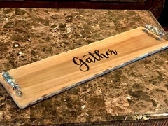 Engraved charcuterie board/extra large/wedding gift, cheeseboard with handles