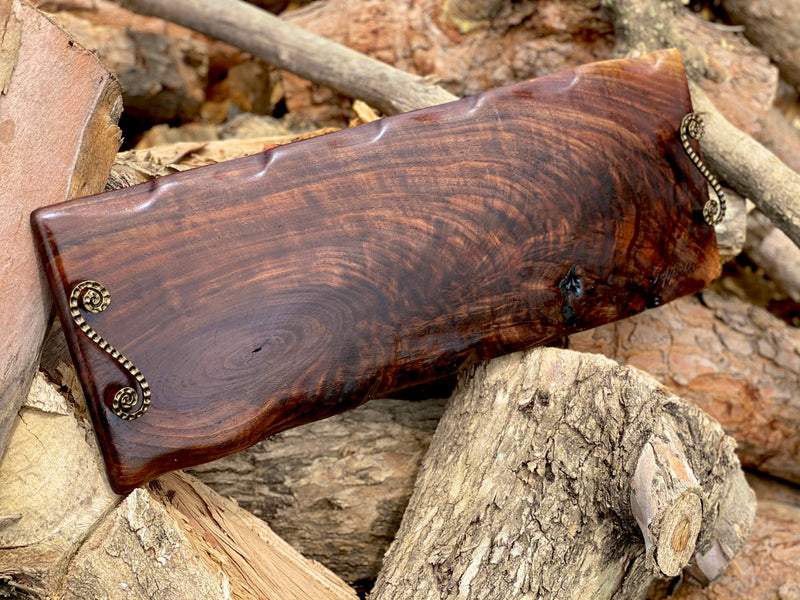 Popular charcuterie board with handles. Live edge. Serving tray, platter, cutting board. ￼